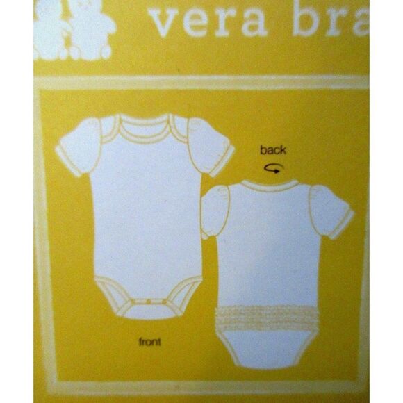 Vera Bradley Baby Lilli Bell Ruffled Bottom Bodysuit Boxed Sz 9-12 Months NEW - Picture 4 of 6